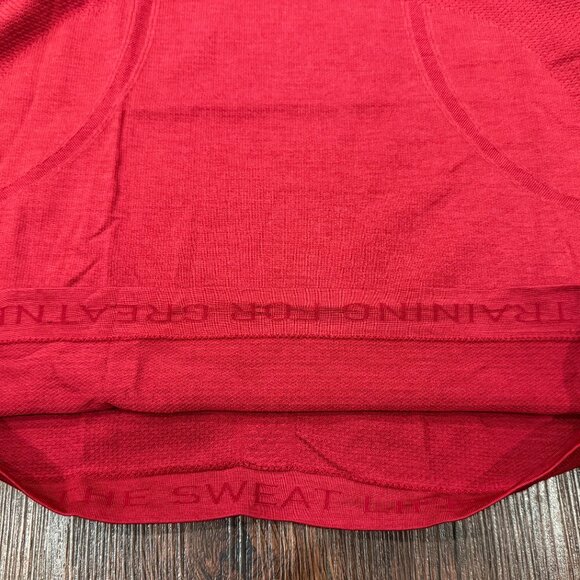 Lululemon Sz 6 Red Swiftly Tech Short Sleeve Shirt $68 RV - Picture 6 of 7